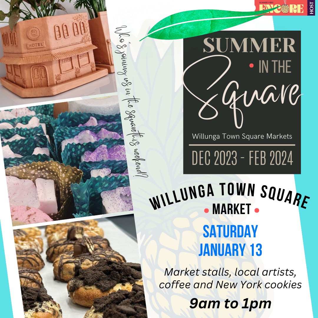 Willunga Town Square Market flyer Jan 13 2024